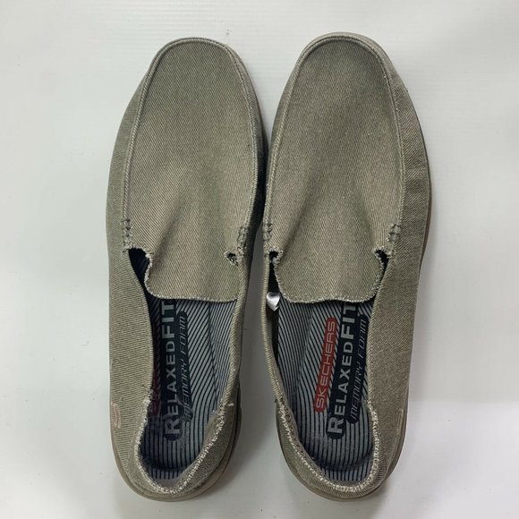 Skechers Superior Pace Men\'s Beige Casual Loafer Size 13